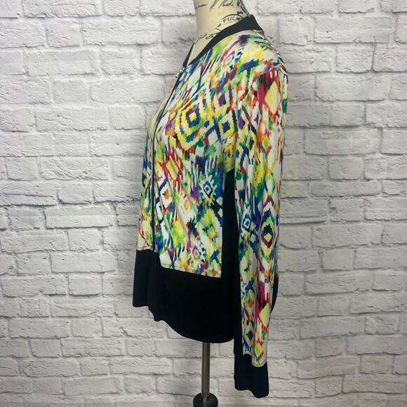 Draper & Damons Multi Color Zip Up Jacket - Size M - Picture 5 of 7